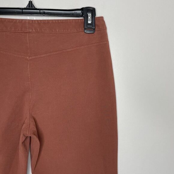 THEORY Womens Straight-Leg Crop Pants 4 Double-Stretch Chino Terra-Cotta Brown - Picture 5 of 8